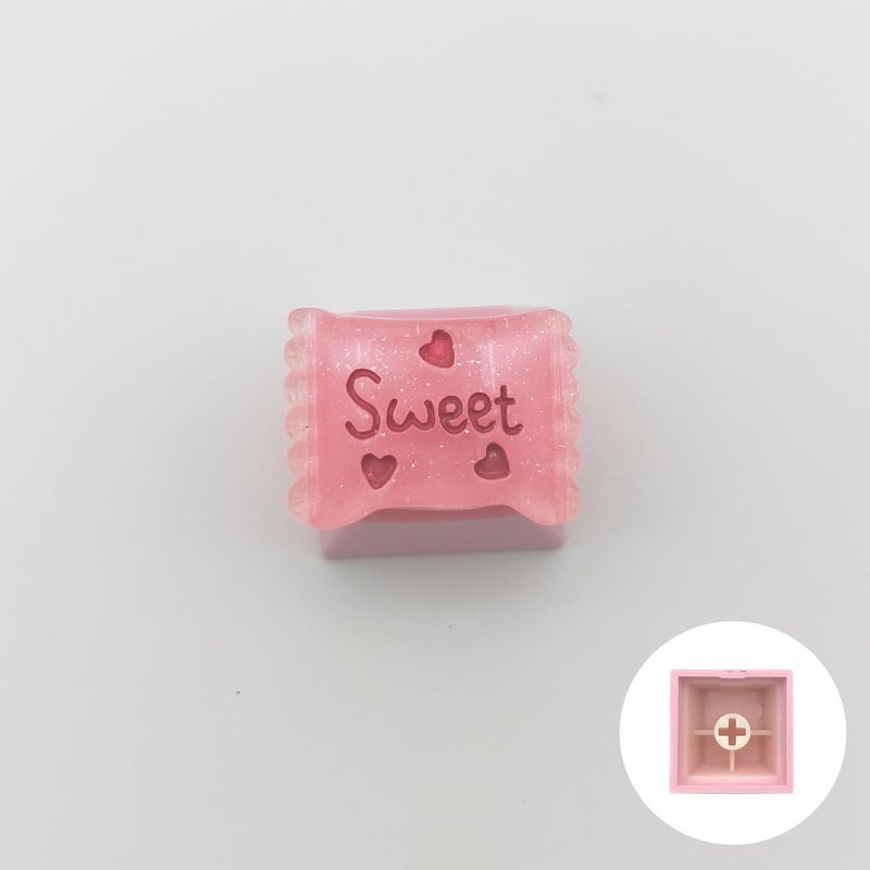 Elacgap Personalized Cute Pink Keycap Handmade OEM Profile DIY Custom Keycap for Mechanical Keyboard MX Switch (Candy) - Image 4